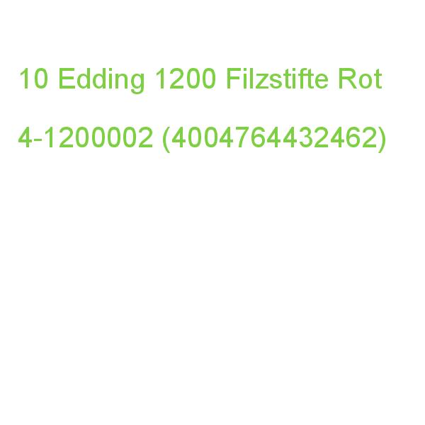 Edding 1200 Filzstifte Rot, 10 St. 4-1200002 (4004764432462)