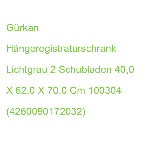 Gürkan Hängeregistraturschrank Lichtgrau 2 Schubladen 40,0 X 62,0 X 70,0 Cm 100304 (4260090172032)