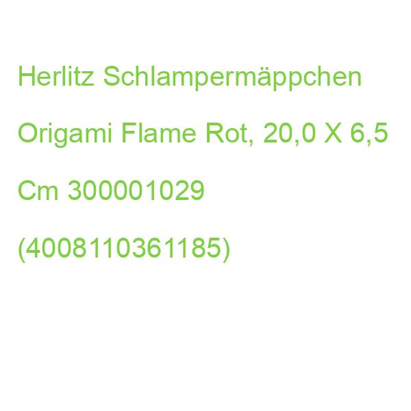 Herlitz Schlampermäppchen Origami Flame Rot, 20,0 X 6,5 Cm 300001029 (4008110361185)
