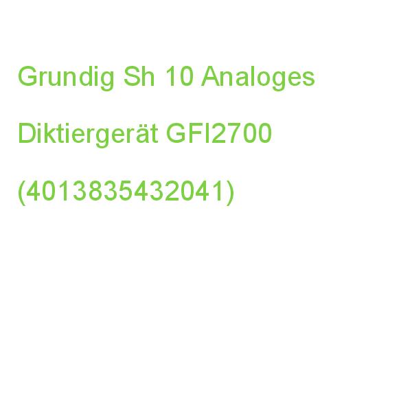 Grundig Sh 10 Analoges Diktiergerät GFI2700 (4013835432041)