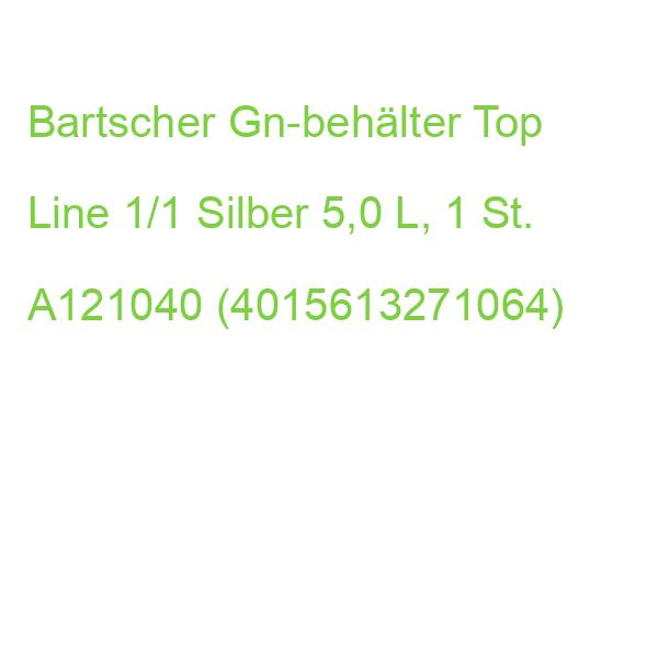 Bartscher Gn-behälter Top Line 1/1 Silber 5,0 L, 1 St. A121040 (4015613271064)