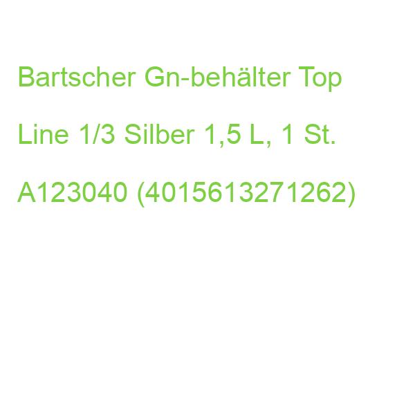 Bartscher Gn-behälter Top Line 1/3 Silber 1,5 L, 1 St. A123040 (4015613271262)