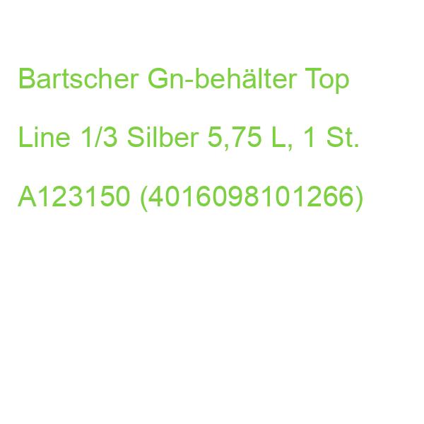 Bartscher Gn-behälter Top Line 1/3 Silber 5,75 L, 1 St. A123150 (4016098101266)