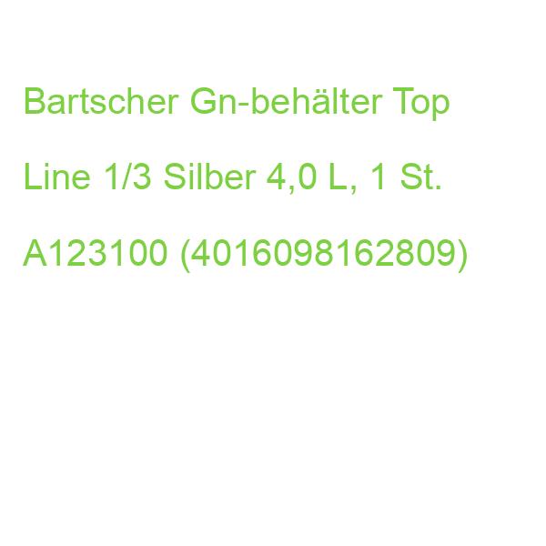 Bartscher Gn-behälter Top Line 1/3 Silber 4,0 L, 1 St. A123100 (4016098162809)