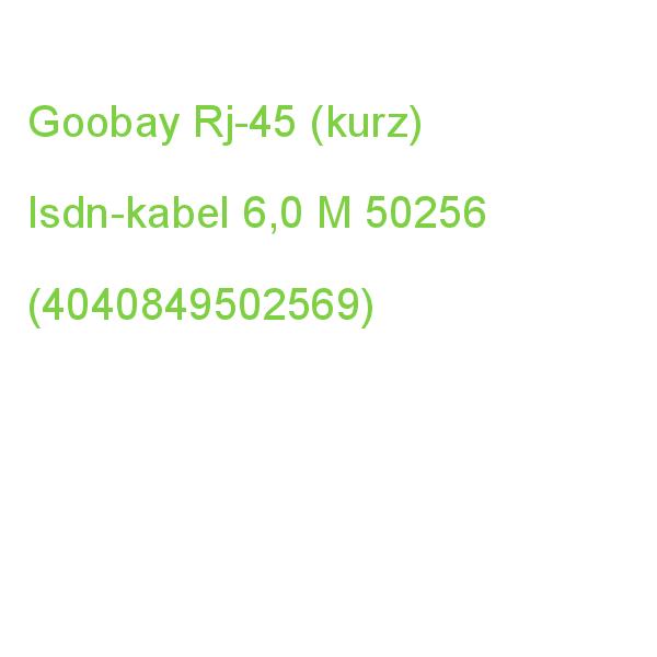 Goobay Rj-45 (kurz) Isdn-kabel 6,0 M Schwarz, 1 St. 50256 (4040849502569)
