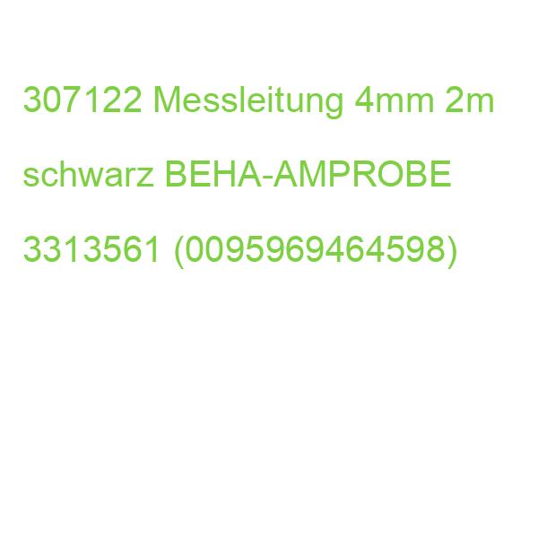 307122 Messleitung 4mm 2m schwarz BEHA-AMPROBE 3313561 (0095969464598)