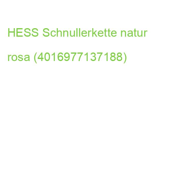 HESS Schnullerkette natur rosa (4016977137188)