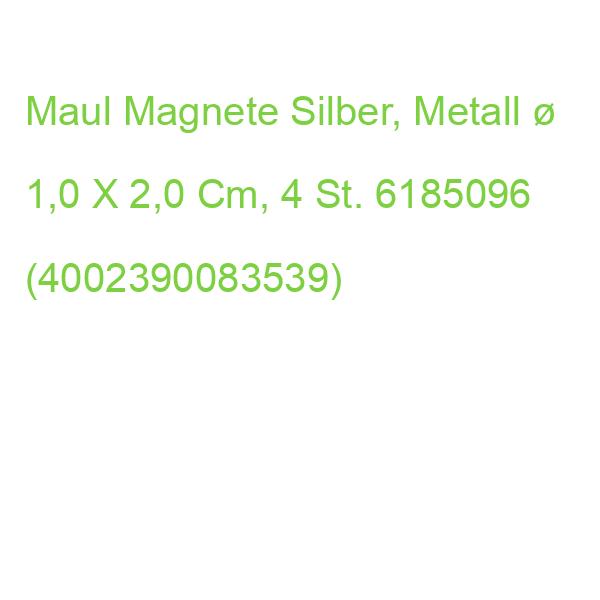 Maul Magnete Silber, Metall  1,0 X 2,0 Cm, 4 St. 6185096 (4002390083539)