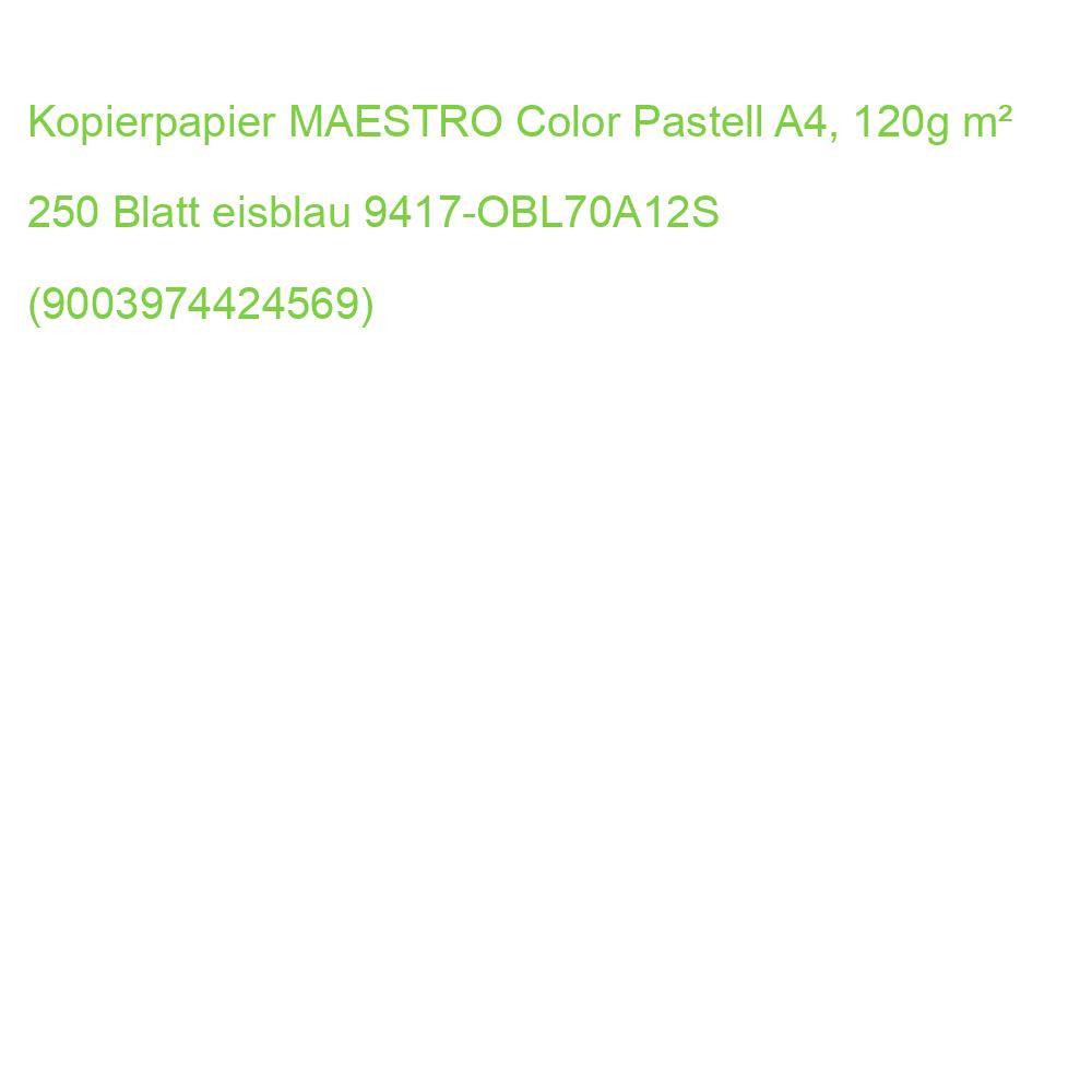 Kopierpapier MAESTRO Color Pastell A4, 120g m² 250 Blatt eisblau 9417-OBL70A12S (9003974424569)