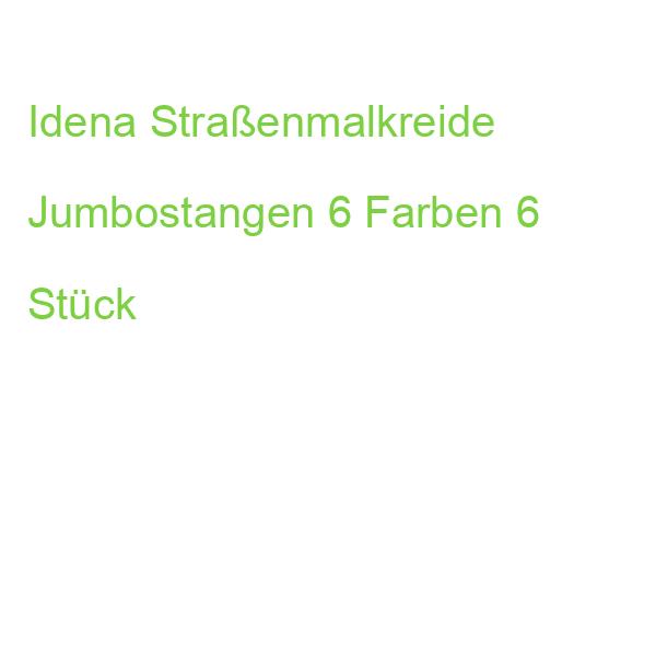 Idena Straßenmalkreide Jumbostangen 6 Farben 6 Stück