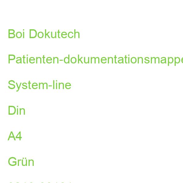 Boi Patienten-dokumentationsmappe System-line Din A4 Grün 9219-00131 (4052301023352)