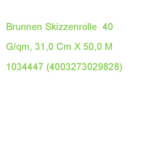 Brunnen Skizzenrolle 40 G/qm, 31,0 Cm X 50,0 M 1034447 (4003273029828)