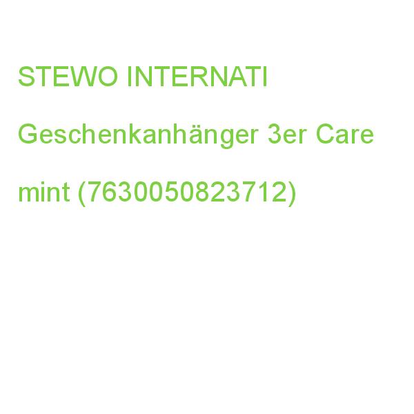 BAIER STEWO Geschenkanhänger Care mint 10,5x13cm 3 Stück (7630050823712)