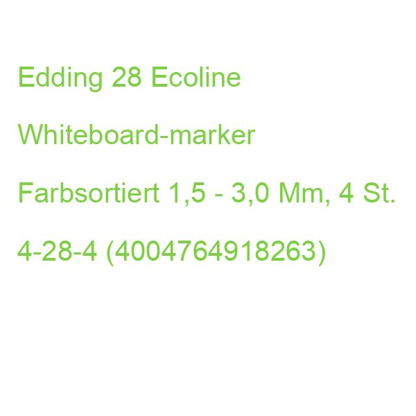 Edding 28 Ecoline Whiteboard-marker Farbsortiert 1,5 - 3,0 Mm, 4 St. 4-28-4 (4004764918263)