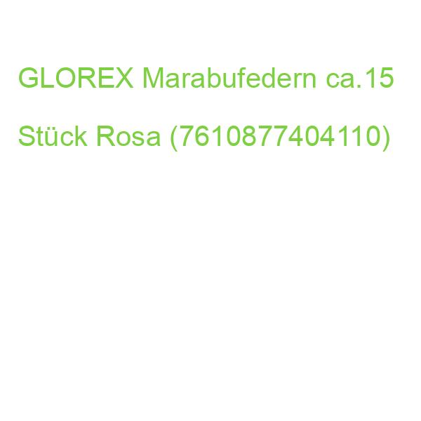 GLOREX Marabufedern rosa 15 Stück