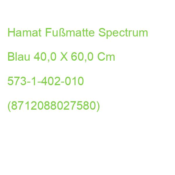 Hamat Fußmatte Spectrum Blau 40,0 X 60,0 Cm 573-1-402-010 (8712088027580)