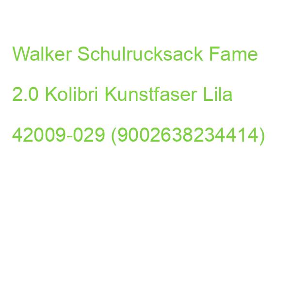 Walker Schulrucksack Fame 2.0 Kolibri Kunstfaser Lila 42009-029 (9002638234414)