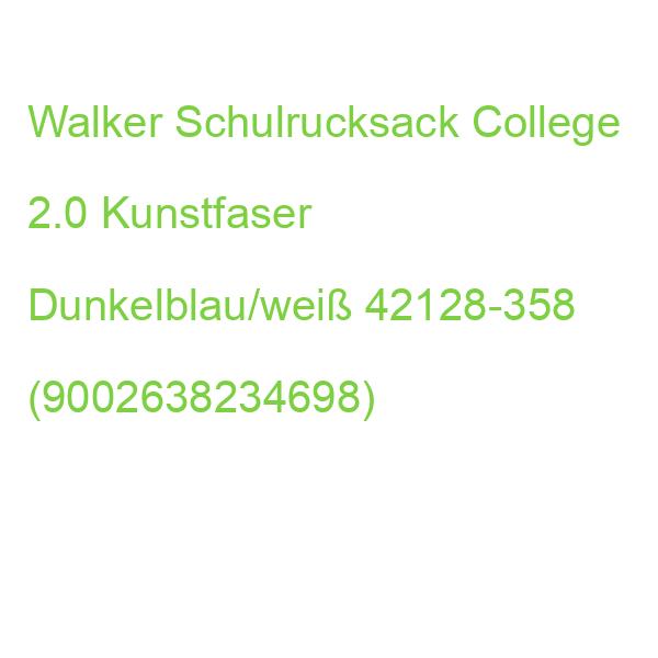 Walker Schulrucksack College 2.0 Kunstfaser Dunkelblau/weiß 42128-358 (9002638234698)