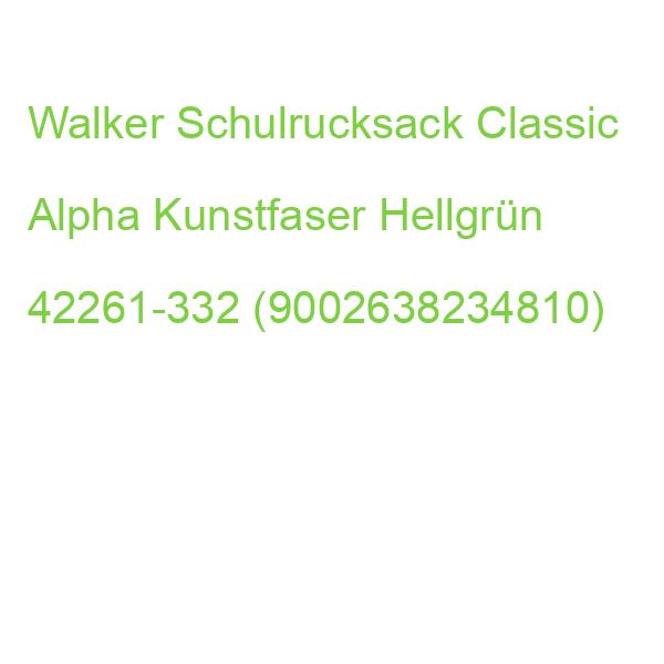 Walker Schulrucksack Classic Alpha Kunstfaser Hellgrün 42261-332 (9002638234810)