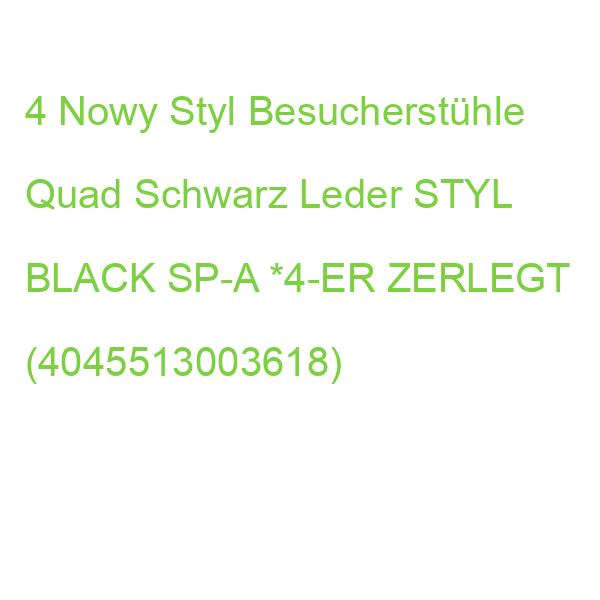 4 Nowy Styl Besucherstühle Quad Schwarz Leder STYL BLACK SP-A *4-ER ZERLEGT (4045513003618)