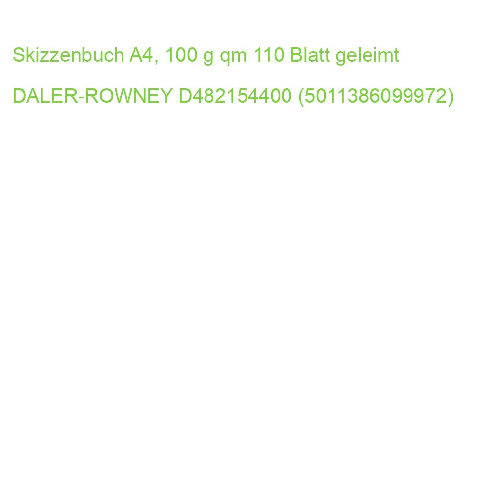 Skizzenbuch A4, 100 g qm 110 Blatt geleimt DALER-ROWNEY D482154400 (5011386099972)