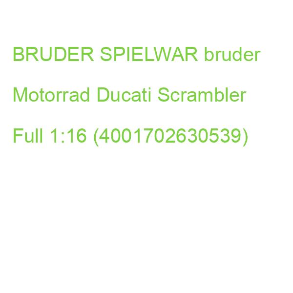 bruder Motorrad Ducati Scrambler Full mit Figur schwarz/gelb 1:16