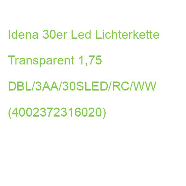 Idena 30er Led Lichterkette Transparent 1,75 M 31602 (4002372316020)