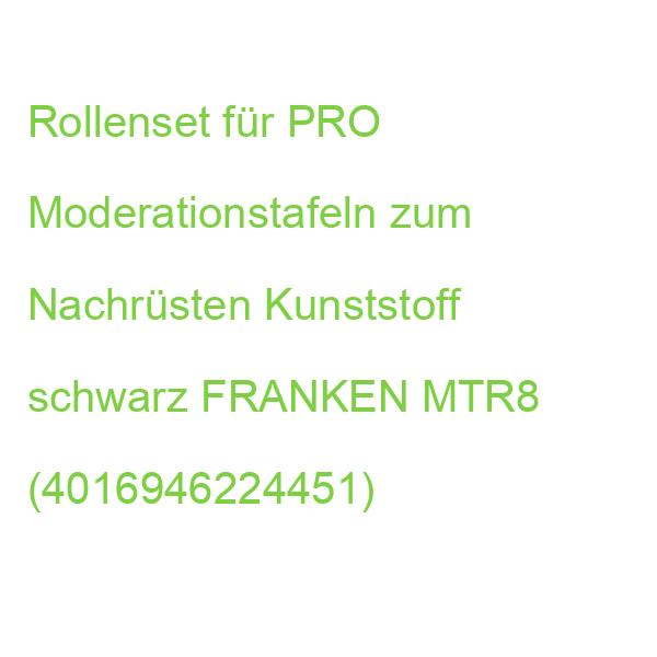 Rollenset für PRO Moderationstafeln zum Nachrüsten Kunststoff schwarz FRANKEN MTR8 (4016946224451)