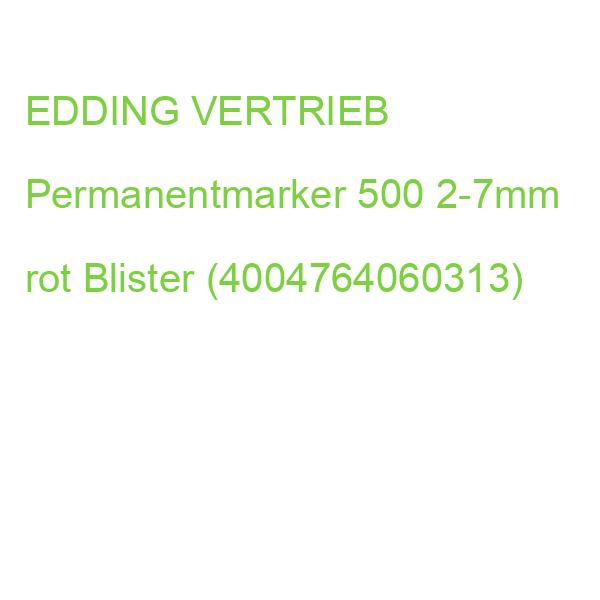 edding Permanentmarker 500 rot 2-7mm Blister