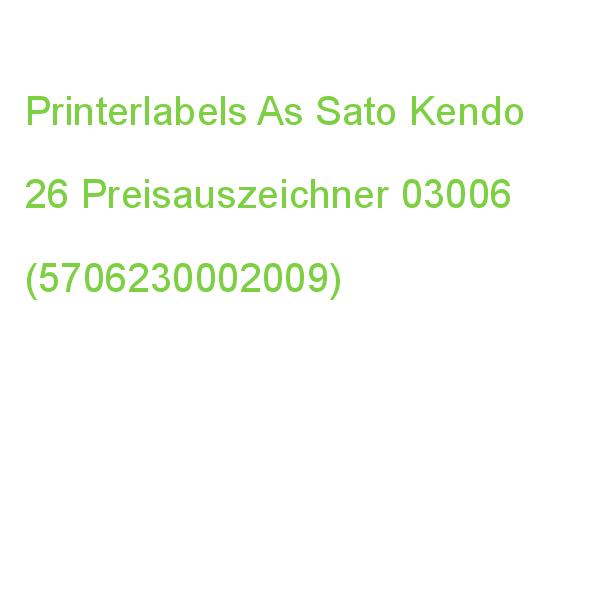 Printerlabels As Sato Kendo 26 Preisauszeichner Schwarz 03006 (5706230002009)