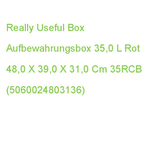 Really Useful Box Aufbewahrungsbox 35,0 L Rot 48,0 X 39,0 X 31,0 Cm 35RCB (5060024803136)