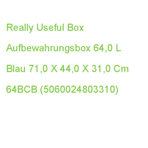 Really Useful Box Aufbewahrungsbox 64,0 L Blau 71,0 X 44,0 X 31,0 Cm 64BCB (5060024803310)
