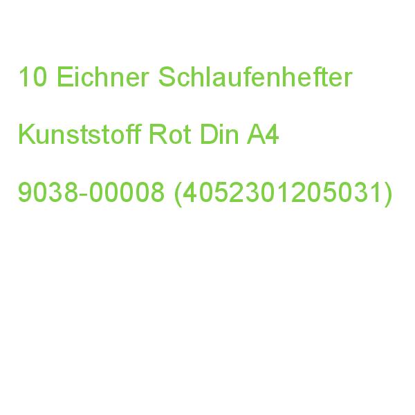 10 Eichner Schlaufenhefter Kunststoff Rot Din A4 9038-00008 (4052301205031)