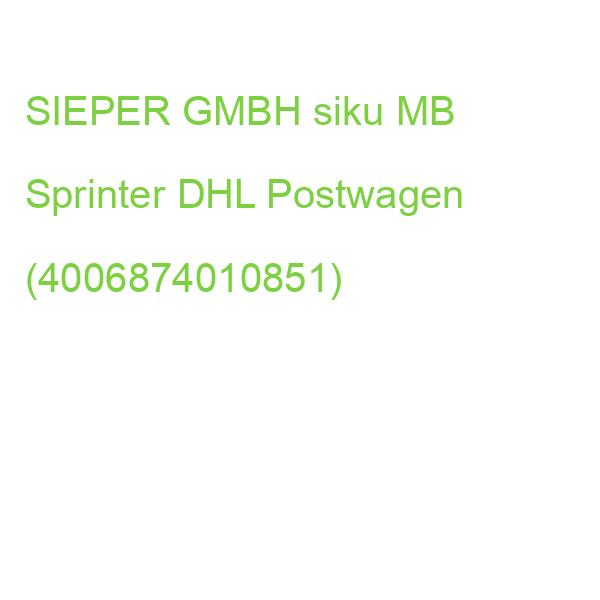 SIEPER siku MB Sprinter DHL Postwagen (4006874010851)