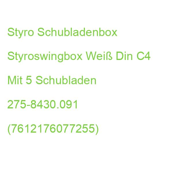 Styro Schubladenbox Styroswingbox Weiß 275-8430.091, Din A4 Mit 5 Schubladen (7612176077255)