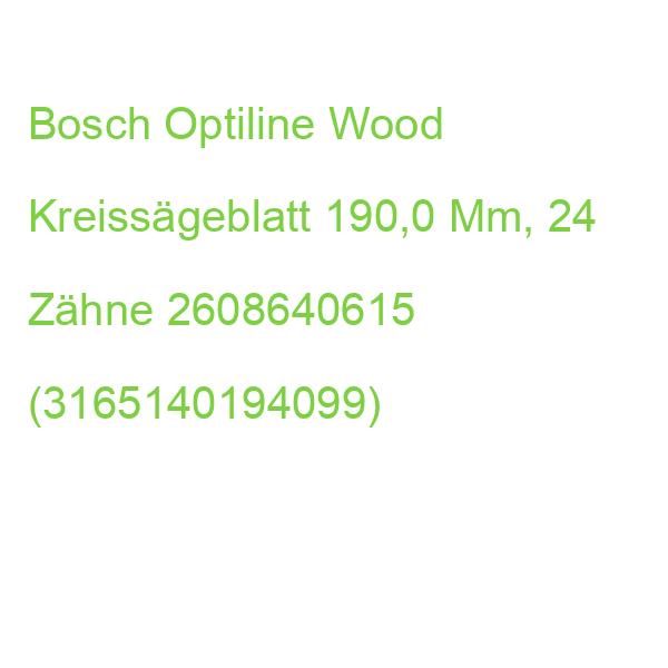 Bosch Optiline Wood Kreissägeblatt 190,0 Mm, 24 Zähne 2608640615 (3165140194099)