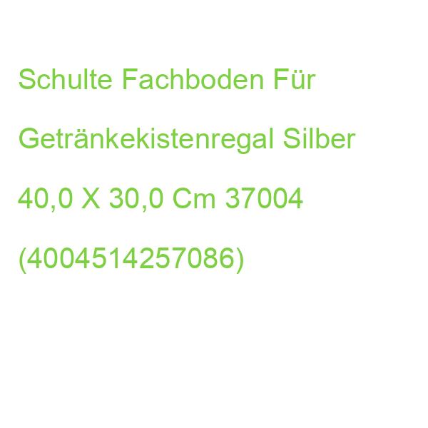 Schulte Fachboden Für Getränkekistenregal Silber 40,0 X 30,0 Cm 37004 (4004514257086)