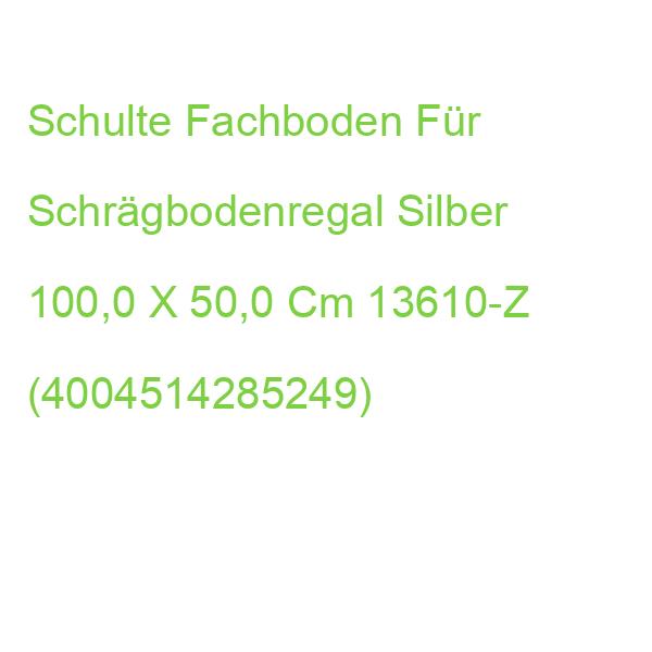 Schulte Fachboden Für Schrägbodenregal Silber 100,0 X 50,0 Cm 13610-Z (4004514285249)