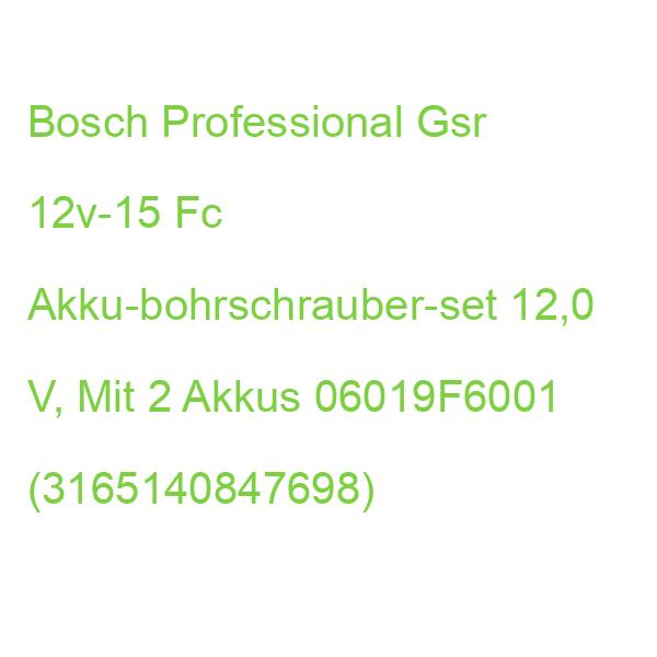 Bosch Professional Gsr 12v-15 Fc Akku-bohrschrauber-set 12,0 V, Mit 2 Akkus 06019F6001 (3165140847698)
