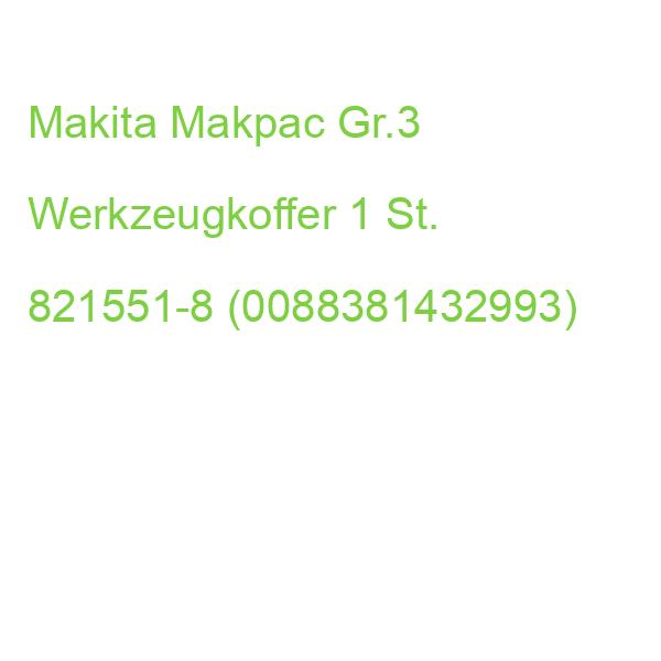 Makita Makpac Gr.3 821551-8 Werkzeugkoffer (0088381432993)