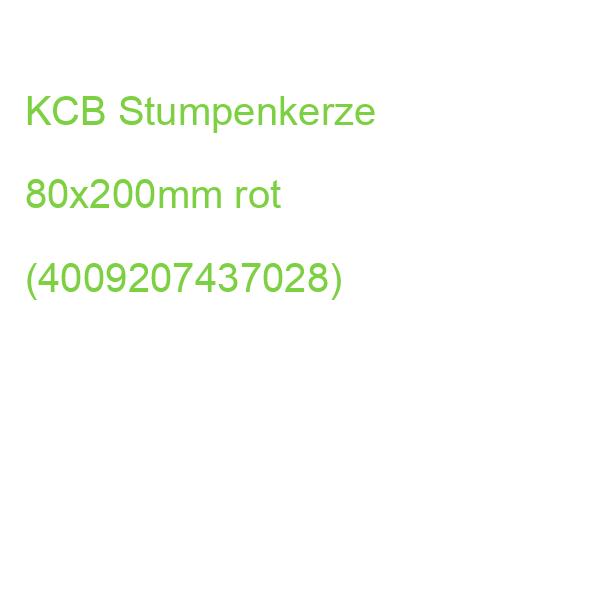 KCB Stumpenkerze rot 80x200mm (4009207437028)