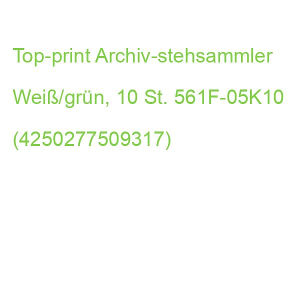 10 Top-print Archiv-stehsammler Weiß/grün 561F-05K10 (4250277509317) Elly♡様専用