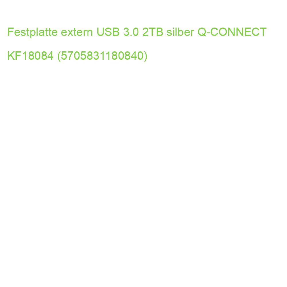 Festplatte extern USB 3.0 2TB silber Q-CONNECT KF18084 (5705831180840)