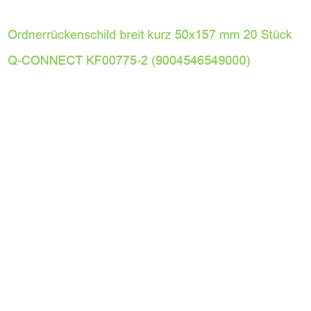 Ordnerrückenschild breit kurz 50x157 mm 20 Stück Q-CONNECT KF00775-2 (9004546549000)