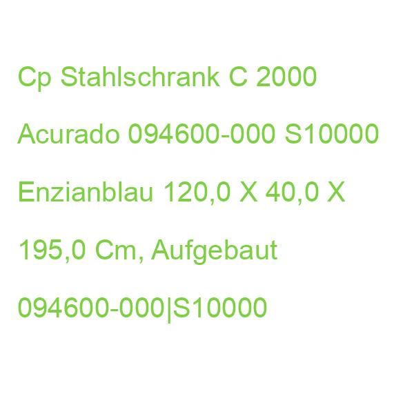 Cp Stahlschrank C 2000 Acurado 094600-000 S10000 Enzianblau 120,0 X 40,0 X 195,0 Cm, Aufgebaut 094600-000|S10000