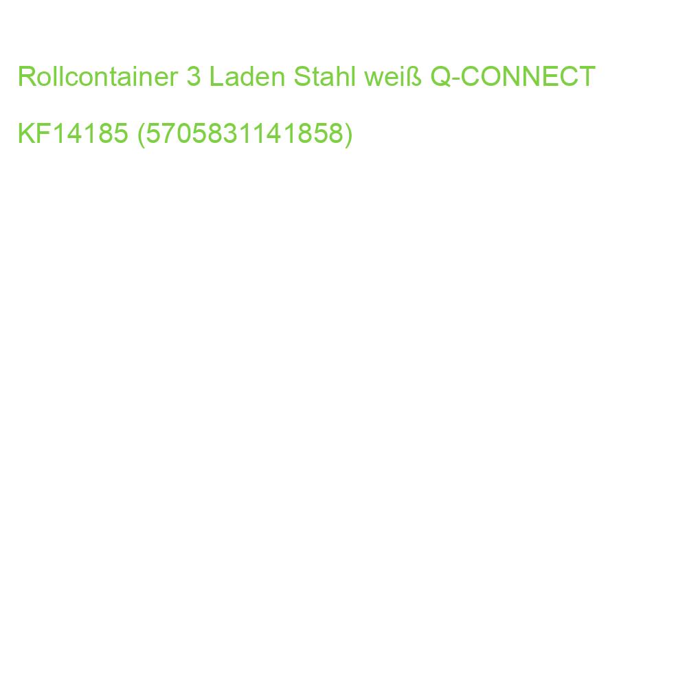 Rollcontainer 3 Laden Stahl weiß Q-CONNECT KF14185 (5705831141858)