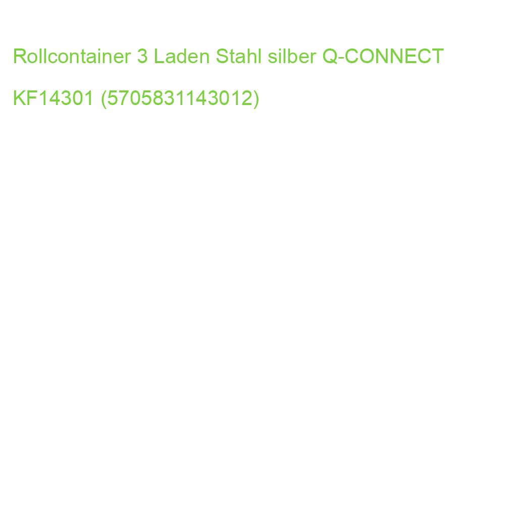 Rollcontainer 3 Laden Stahl silber Q-CONNECT KF14301 (5705831143012)