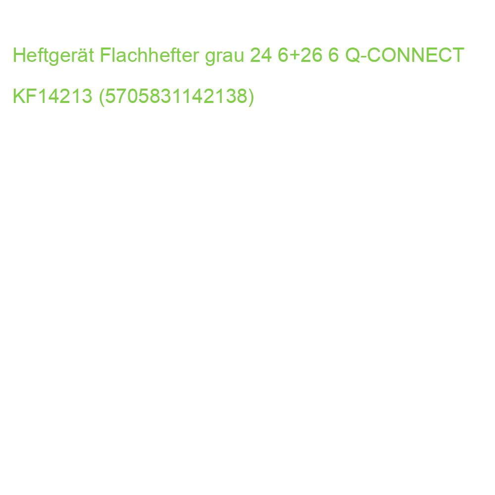 Heftgerät Flachhefter grau 24 6+26 6 Q-CONNECT KF14213 (5705831142138)