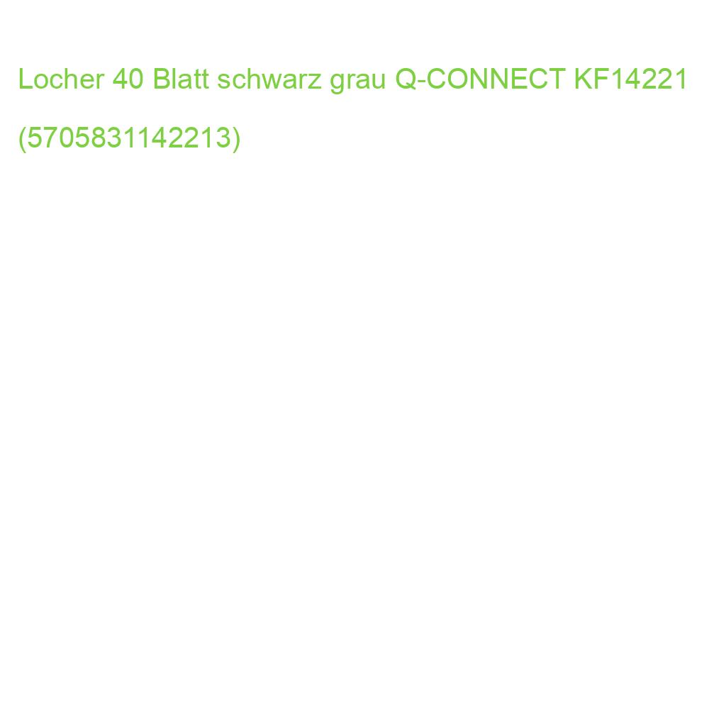 Locher 40 Blatt schwarz grau Q-CONNECT KF14221 (5705831142213)