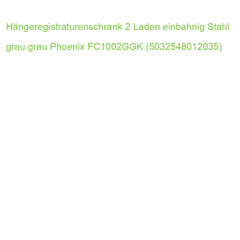 Hängeregistraturenschrank 2 Laden einbahnig Stahl grau grau Phoenix FC1002GGK (5032548012035)